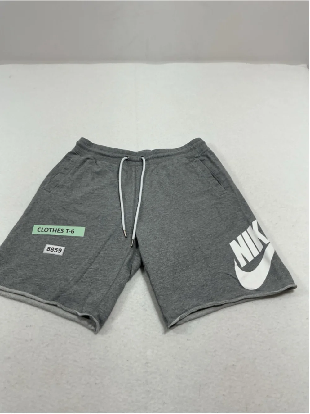 Mens Nike Sportswear Club Fleece Athletic Shorts Large Gray Pullon Draw String